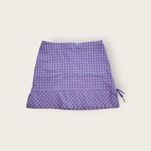 Vintage Y2k early 2000s Star C.C.C. purple plaid preppy dainty girly mini skirt